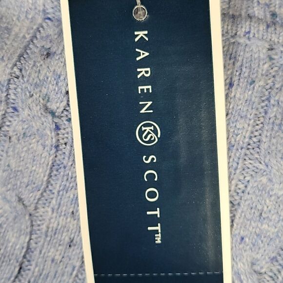 Karen Scott Crewneck Cable-Knit Sweater Sz S - Picture 10 of 11
